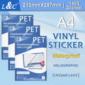【PH 】L&C 20 sheets/pack Vinyl Inkjet Sticker A4 Size
