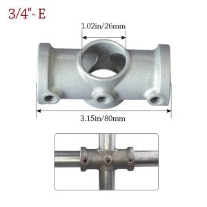 RJQFNG Aluminum Alloy Steel Pipe Fitting Connector Fixed buckle 1\2/3\4" Circular Pipe Connector DIY Frame Fasteners Steel Tube Shelf