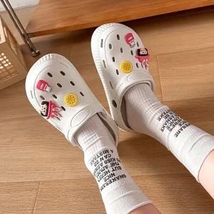 [Free Shipping] Summer Clog Shoes for Women Eva Wear-resistant Non-slip Soft Sole Sandals Cute Casual Thick-soled Beach Shoes for Men