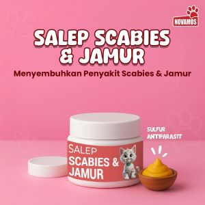 NOVAMOS Salep Scabies Jamur Kucing dan Anjing Obat Gatal Gudik Koreng Ampuh