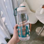 1000ML Thể thao Chai nước Uncounter Weng Cup công suất lớn nhựa chống rơi di động sinh viên nam và nữ sáng tạo phiên bản Hàn Quốc nhiệt độ cao kháng Portable Space Cup