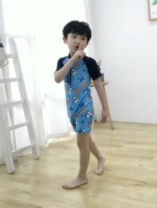 LeadingStar RC Authentic Girl Kid Jumpsuit Swimwear Cartoon Fast Dry Surfing Short Sleeve Beachwear for 3-12Y
