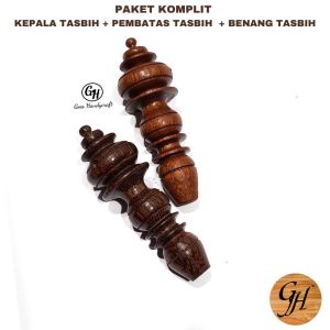 Paket Komplit Kepala Tasbih + Pembatas Tasbih + Benang Tasbih  + Bandul Tasbih kualitas premium