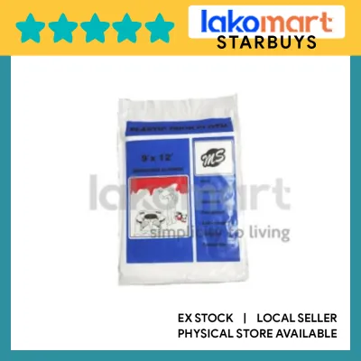 Furniture Cover and Protection Plastic Drop Cloth Sheet 9ft X 12ft Carton 36 pcs