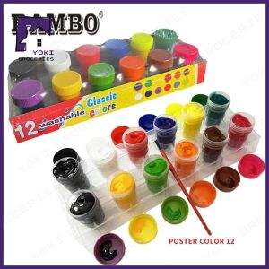 1Pack 12 Color 10ML POSTER PAINTS Set Oil Watercolor Pigments DIY Colors Painting Art Supplies