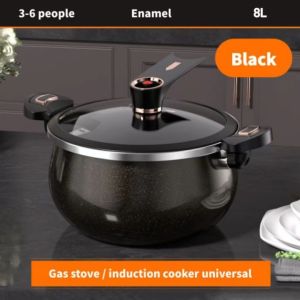 HomeFlex 8L Non-stick Micro Pressure Cooker Original Sale Made in Japan Suitable Different Stoves High Quality Enamel Pot