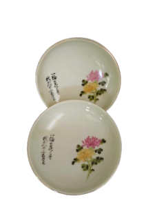 2 pieces/set – Premium Quality and Elegant Oak White with Floral Design 11.5 cm diameter ceramic soup bowl (Stock Code: 0010)