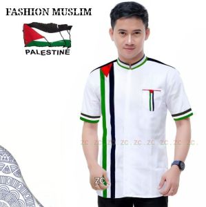 KOKO PALESTINE LENGAN PENDEK COD GRATIS ONGKIR TERMURAH