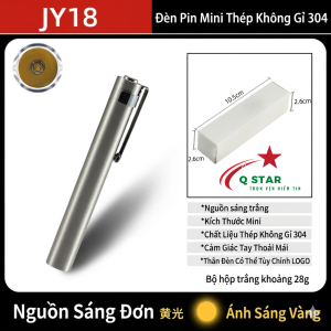 Đèn Pin Mini Móc Khoá V5 Thiết Kế Full Chất Liệu Inox 304 Led XPE Siêu Sáng Sử Dụng Pin AAA Công Tắc Đuôi