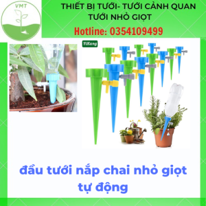 Bộ 10 đầu tưới nắp chai nhỏ giọt tự động thông minh có điều chỉnh ( tưới hoa cây cảnh )