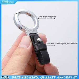 [COD] Personalized Anti Loss Key Pendant Leather Keychain Car Key Holder Portable Carabiner Waist Belt Buckle Durable Key Ring For Men