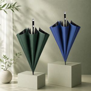 Ô Dù Cán Thẳng Cao Cấp 126cm Chống Gió Mạnh Che Nắng Mưa | Mở Tự Động 1 Chạm Che Phủ 2-3 Người