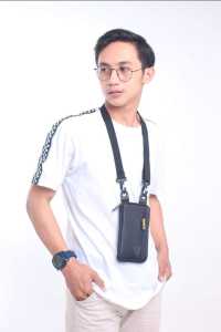 Hanging Wallet Pria Tas Selempang Hp Kartu Selempang Mini Gantung Leher / Tas Hp Bimo Kaneen