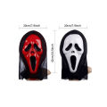 Hittime Halloween Scary Mask Scream Ghost Face Plastic Witches Mask Horror Killer Full Head Masks Movie Cosplay Costume Props. 