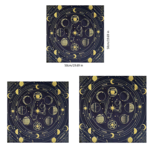 Tarot Tablecloth Altars Cloth Moonphase Pattern Astrology Tablecloth Divinations Cloth Tapestry Wall Decoration