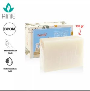 Ainie Beauty Soap Goats Milk Rice MilkBeras Jepang - 135gr/Sabun Mandi Batang sabun Pemutih