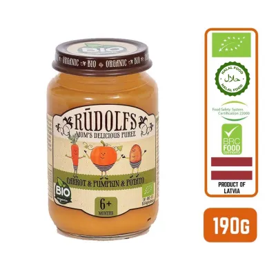 Rudolfs Organic Carrot Pumpkin & Potato Puree