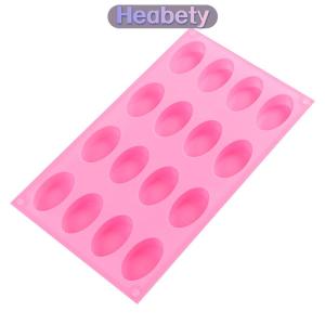 Heabety 16 khoang hình dạng hình bầu dục xà phòng nướng Khuôn Silicone khuôn khay tự chế thủ công