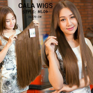 แฮร์พีช hairpiece แฮร์พีช calawigs ชิ้นหนาพิเศษไหมด้านเหมือนผมจริง ML07 แฮร์พีชตรงยาว รหัส ML-07 กว้าง26cm ยาว70cm