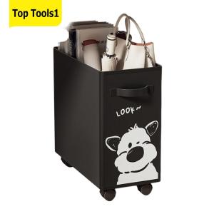 Mobile Rolling Cart with Wheels Under Desk Organizer Office Organizer Basket for Home Office