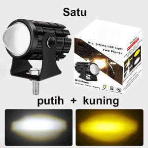 Lampu Jauh Laser 2 Warna High Low Putih Kuning Waterproof / Lampu Led Motor Dan Mobil / Lampu Dekat Kuning Terang / Lampu Jauh Putih Terang /Lampu Kabut 12-80V 3000k 6000k