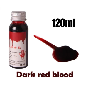120ml Fake Blood Liquid Bottle Stage Prank Fake Blood Makeup Halloween Cosplay Props Washable