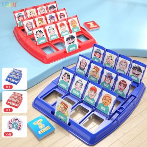TEMI Kids Guess Who is it?? Board Game Interactive Toy Early Learning Puzzle Games Parent-Child Interactive Desktop Game Thinking Logic Battle Card