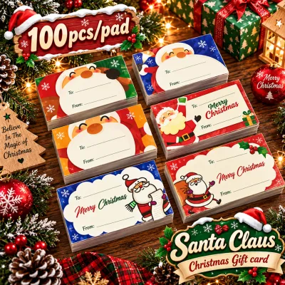 Gift tag XMAS Christmas GIFT TAG Gift Card 100pcs Per Pack Christmas gift card/Tag christmas card