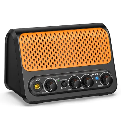 LEKATO Mini Guitar Amp 10W Electric Guitar Amplifier Clean & Overdrive with Reverb Portable Bass Guitar Amplifier