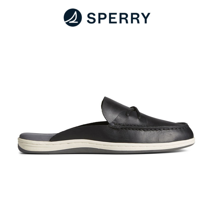 Sperry Women's Mulefish Leather Boat Shoes Black (STS88719