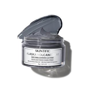 SKINTIFIC Alaska Volcano Deep Pores Cleansing Clay Mask 55 gr - untuk Membersihkan Pori Mendalam