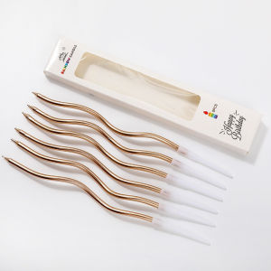 6pcs Spiral Candle Creative Birthday Wedding Party Cake Decoration Spiral Candle High End Cake Candle Twirl