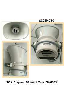 Toa speaker Klakson Merk Toa 10 watt bisa dipasangkan dengan modul toa sirine patwal 12 suara