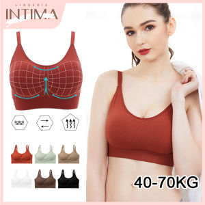 INTIMA Beauty Back Wrap dada Yoga Vest Camisole Wireless Tube Top dengan pad dada Non-Slip Push Up sukan Bra pakaian untuk wanita setiap hari untuk digunakan