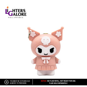 Lighters Galore - KUROMI (PLAIN FLAME LEFT EAR IGNITION ASSORTED COLORS WITH NECK CHAIN AND BOX)