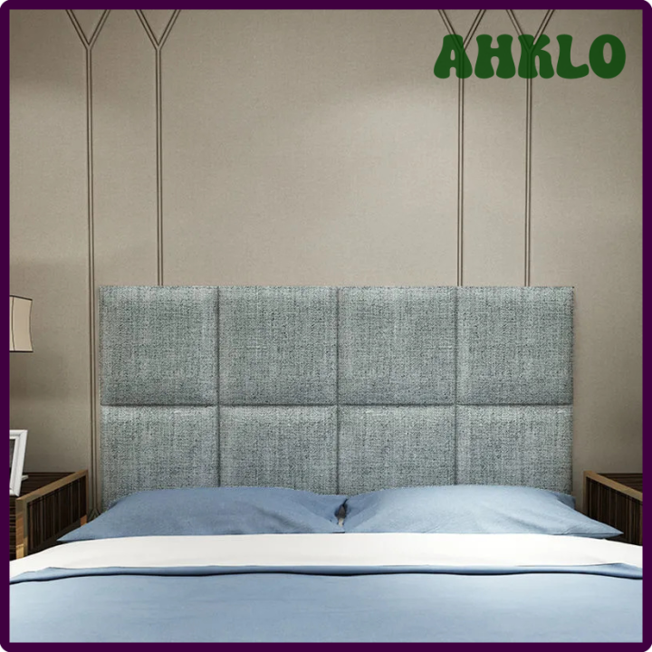 AHKLO Headboard Soft Bag Selfadhesive Bed Pillow Cushion Stickers
