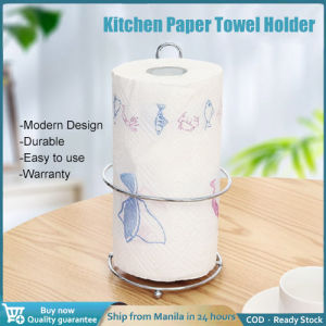 Stainless Steel Kitchen Roll Holder Paper Napkin Shelf Desktop Paper Towel Storage Holders Tissue Storage Rack