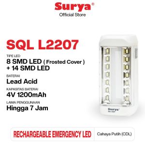 Surya Lampu Emergency SQL L2207 Light LED 22 SMD Rechargeable