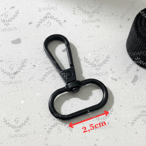 Ring Kaitan 25 cm (A) Matte Black Doff - PREMIUM / Cantolan / Gaitan / Kew2 - Aksesoris Tas (IMPORT)