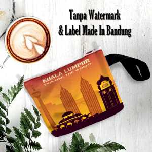dompet kecil wanita printing / pouch koin /pouch kosmetik oleh oleh kuala lumpur malaysia