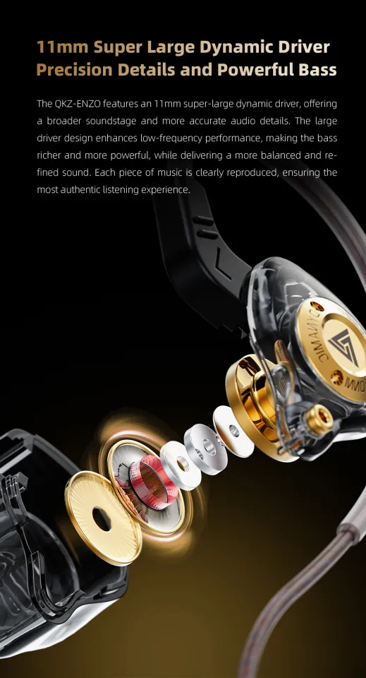 QKZ Enzo In-Ear Professional Dynamic Driver Earphones HiFi Sound