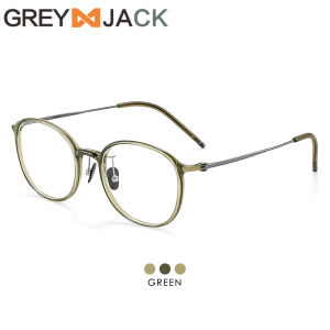 Grey Jack Kacamata Antiradiasi Blueray Model Oval Bahan Titanium Ringan Simple Fashionable Pria dan Wanita Bisa Minus 9113