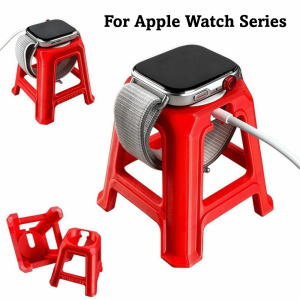 GUQIANFANG86 Chair Shape Watch Charging Stand Universal with Charging Groove Watch Desktop Stand Creativity Red Storage Rack For Watch