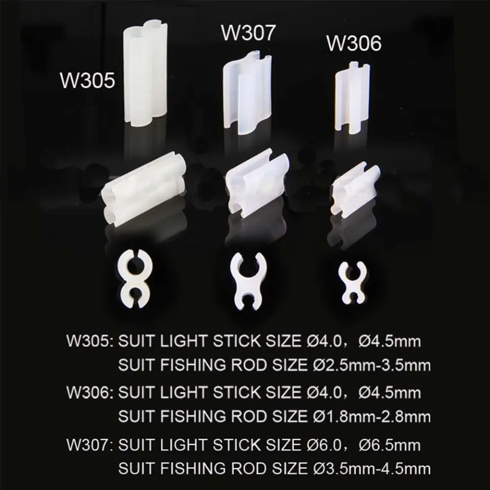 WENKEN 6/12Pcs Useful Light Clip on Night fishing rod feeder float