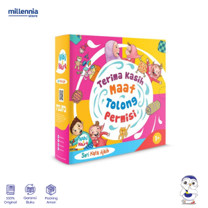 Noura Kids - Buku Anak Paket Nabil Naura Seri Kata Ajaib Boardbook - Isi 4 Buku Terima Kasih Tolong Maaf dan Permisi - Millennia