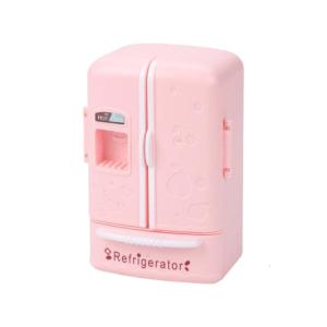 Kids Pretend Play Refrigerator Featuring Working Door Real ABS Design Compatible With Doll house Environment