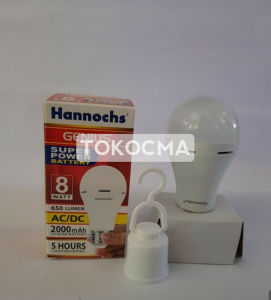 Lampu Emergency LED AC/DC Genius 8w 8watt Hannochs