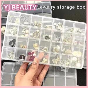 🔥🔥🔥yaojun 28 Grids Transparent Organizer Box Plastic Square Organizers Storage Boxes For Home Makeup Jewelry Accessories Organizer