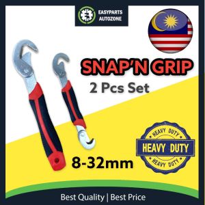 Autozone 2PCS MULTI-FUNCTION UNIVERSAL QUICK SNAP SELF ADJUSTABLE WRENCH Snap N Grip Spanner Set Spanar Serbaguna Tool