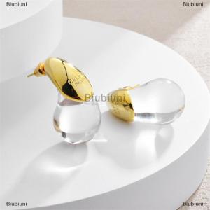 [COD] Biubiuni 1 cặp trong suốt nhựa nước thả Bông tai đơn giản đa năng thời trang Bông tai cho phụ nữ cô gái cá nhân Bông tai Quà Tặng
